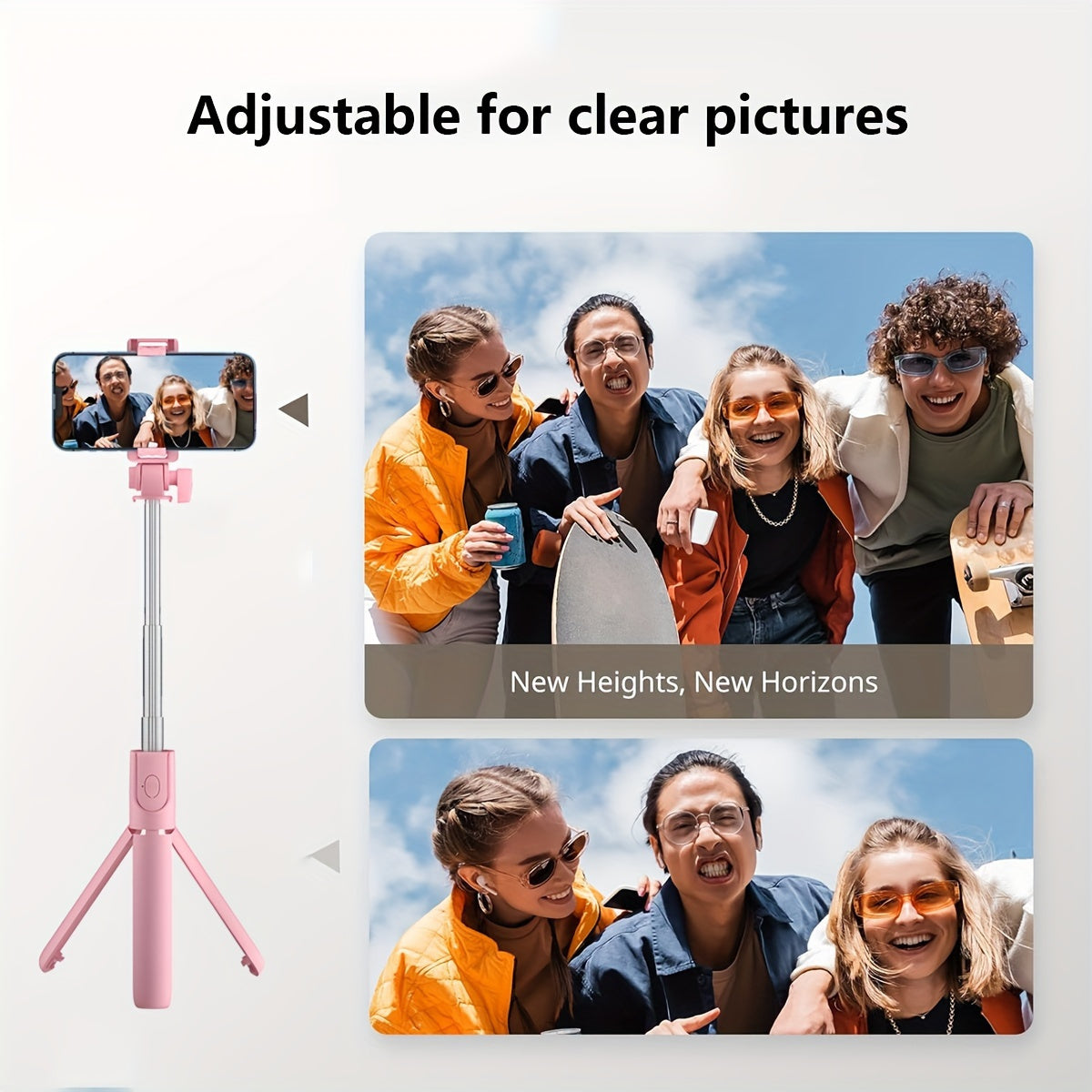 40'' Retractable Selfie Stick Tripod w/ 360° Rotation & Wireless Remote for iPhone/Samsung/Android