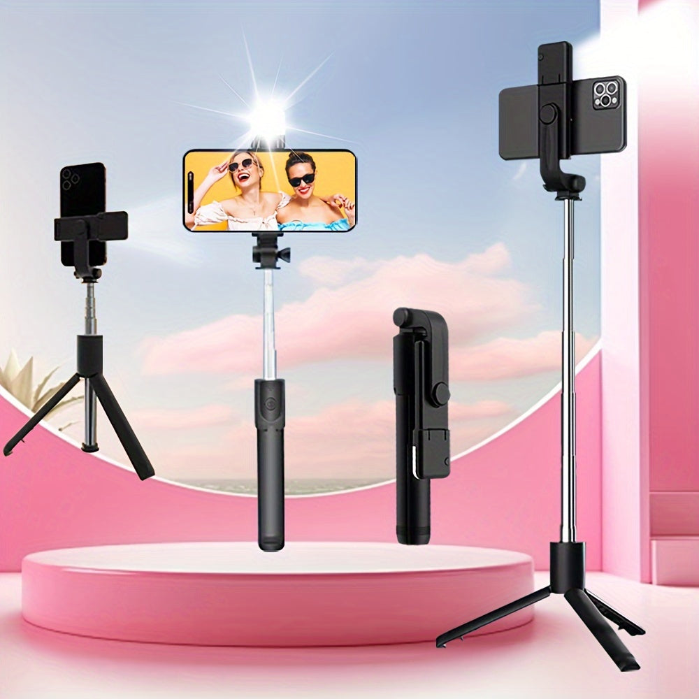 360° Rotating Selfie Stick Tripod w/ Wireless Remote – Extendable Phone Stand