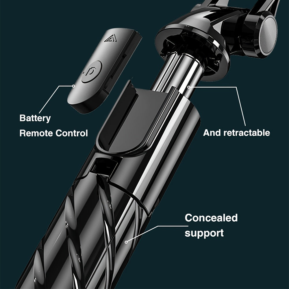 Mini Selfie Stick, Live Broadcast Tripod, Convenient Foldable Bracket, Lighter and Smaller with Wireless Remote Control, Anti-slip and Anti-shake Bracket