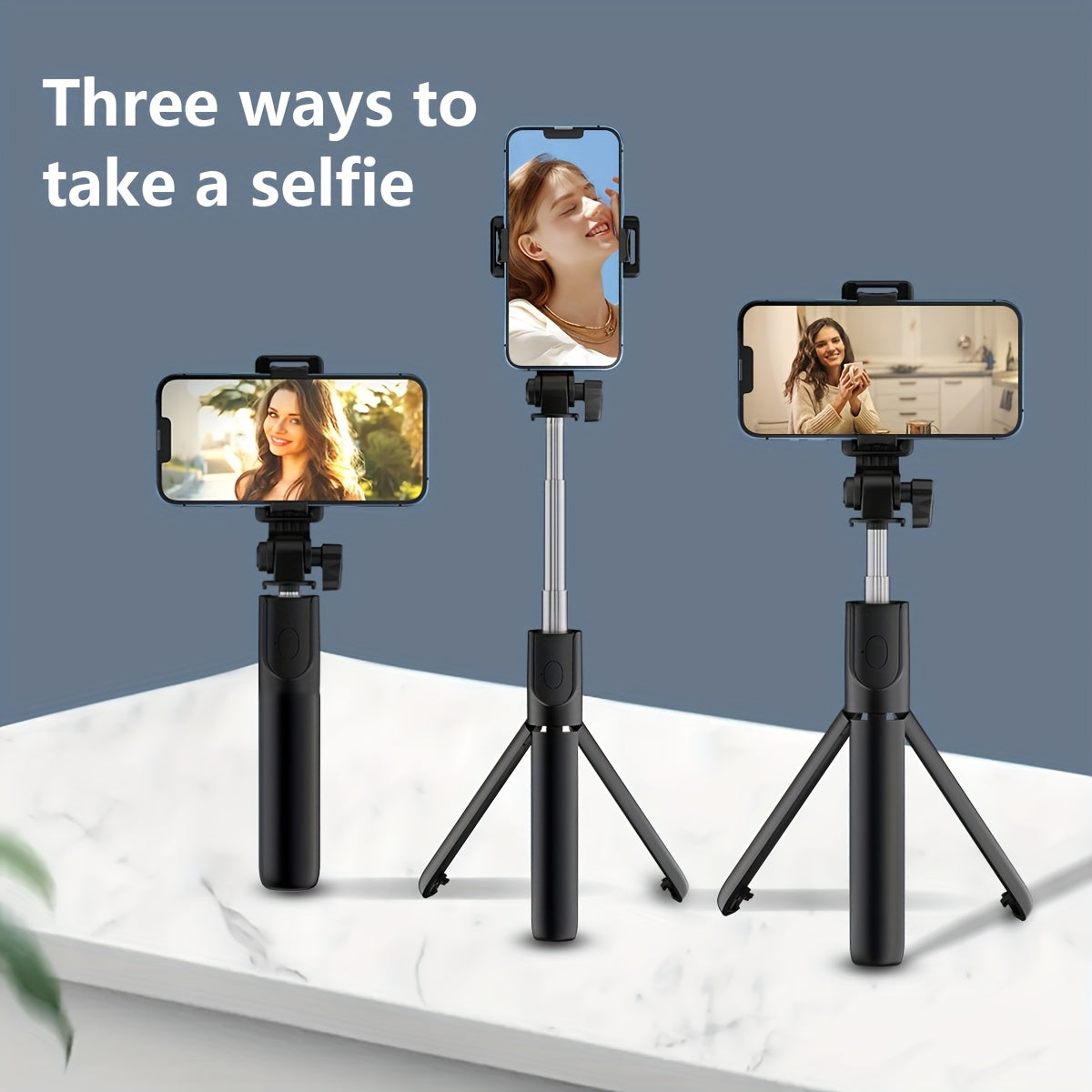360° Rotating Selfie Stick Tripod with Anti-Shake - for Live Streaming & Stable Shots