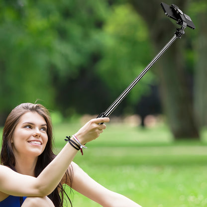 40-inch Retractable Mobile Phone Selfie Stick - Professional Floor Stand with Wireless Remote Control, 360° Rotation, Stable and Anti-shake