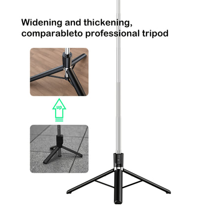 1700mm Extendable Selfie Stick Tripod - Wireless, Foldable & Stable for Smartphone Live Shooting