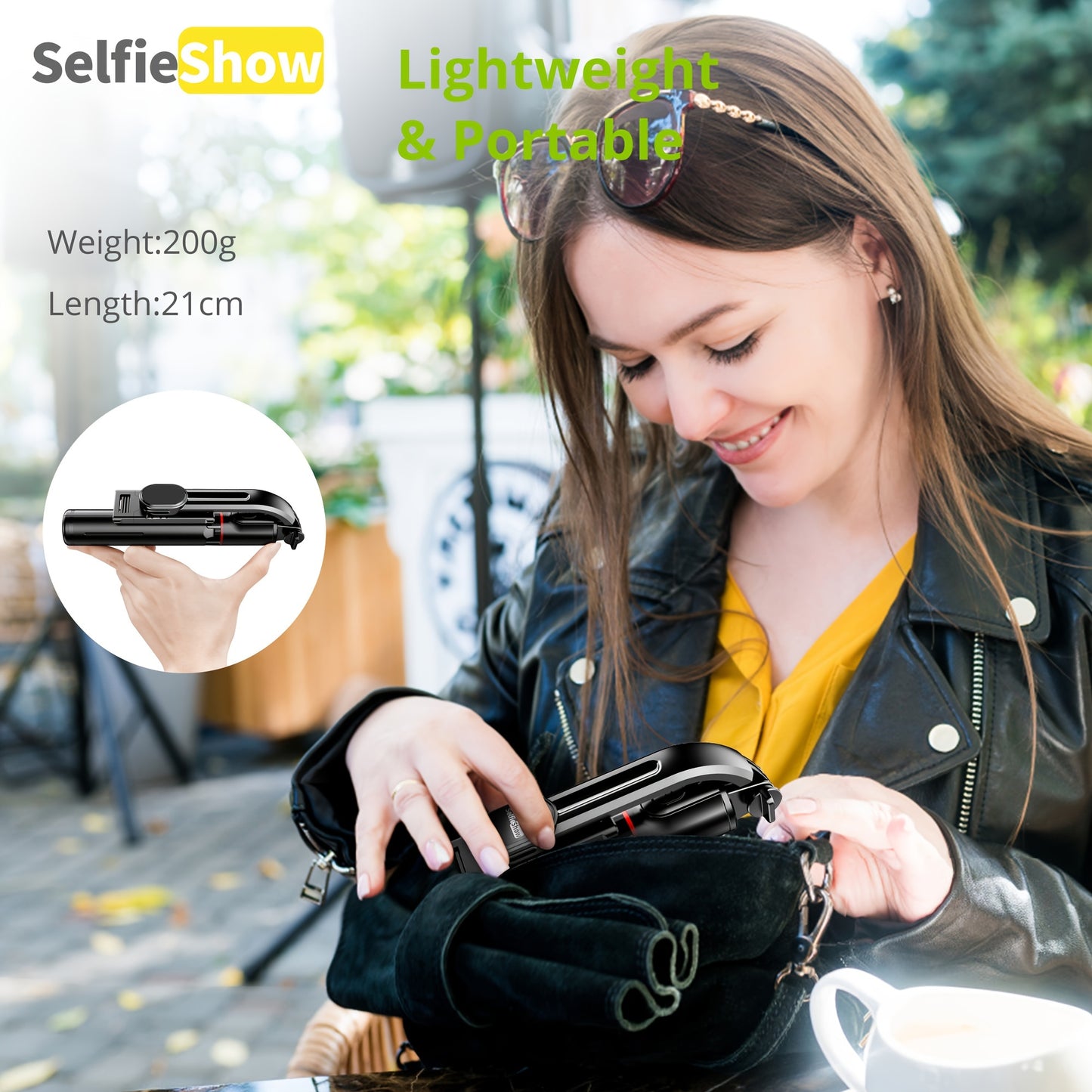 44'' Extendable Selfie Stick Tripod w/ Wireless Remote & 360° Rotation for Android/Samsung