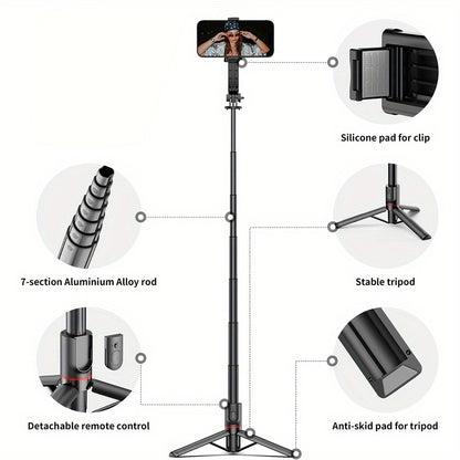 360 Degree Rotation Smartphone Selfie Stick with Remote Self-Balancing and Phone Stabilizer