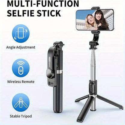 360 Degree Rotation Smartphone Selfie Stick with Remote Self-Balancing and Phone Stabilizer
