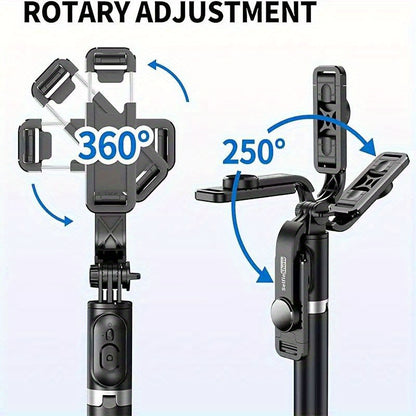 360 Degree Rotation Smartphone Selfie Stick with Remote Self-Balancing and Phone Stabilizer