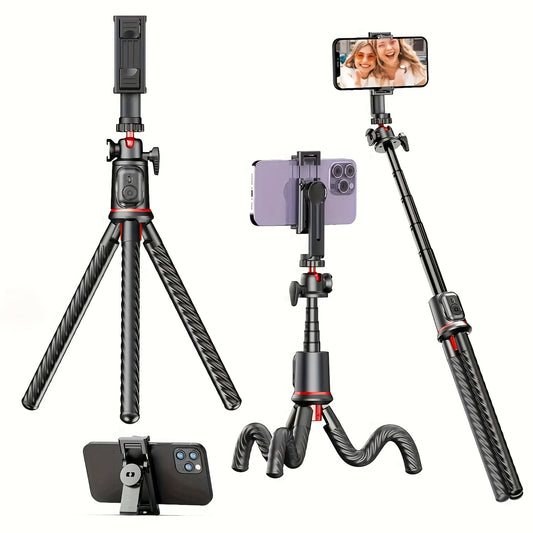 Portable Bendable Phone Tripod w/ Wireless Remote – Adjustable Stand