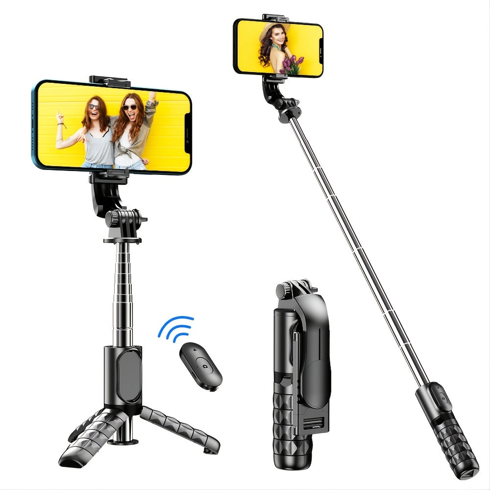 Portable Selfie Stick Tripod With Wireless Remote, 3 In 1 Extendable Selfie Stick