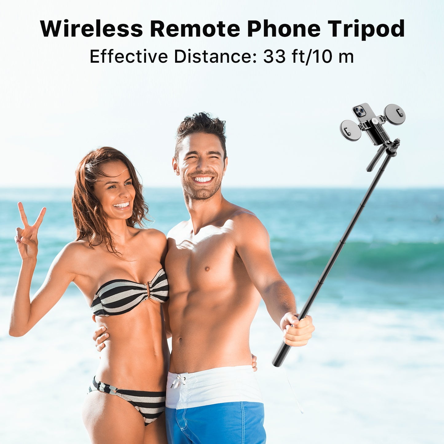 Selfie Stick LED Selfie Light with Stand, 8" LED Selfie Rectangular Light for Makeup / Live Stream, Dimmable LED Light with Tripod, Phone Holder & Wireless Remote Shutter