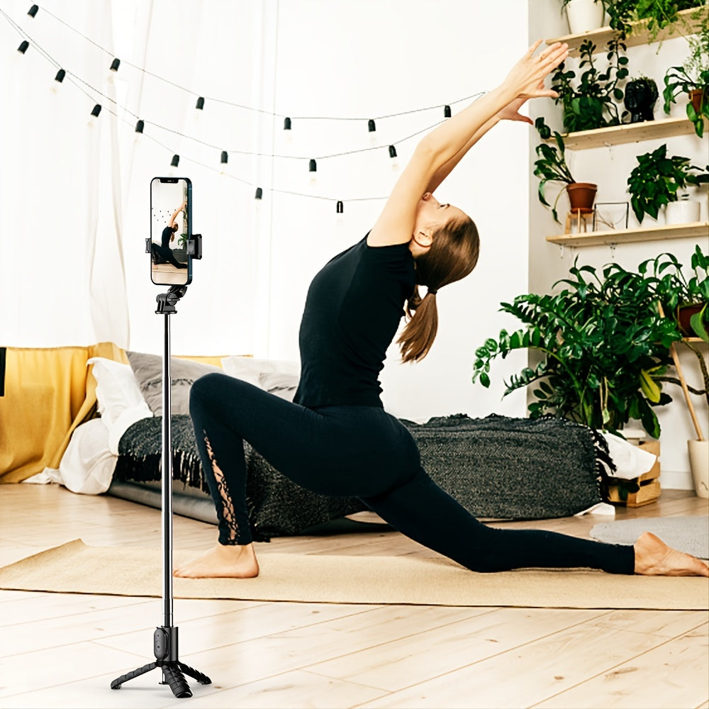 Portable Selfie Stick Tripod With Wireless Remote, 3 In 1 Extendable Selfie Stick