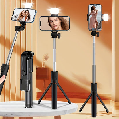 360° Rotating Selfie Stick Tripod with Anti-Shake - for Live Streaming & Stable Shots