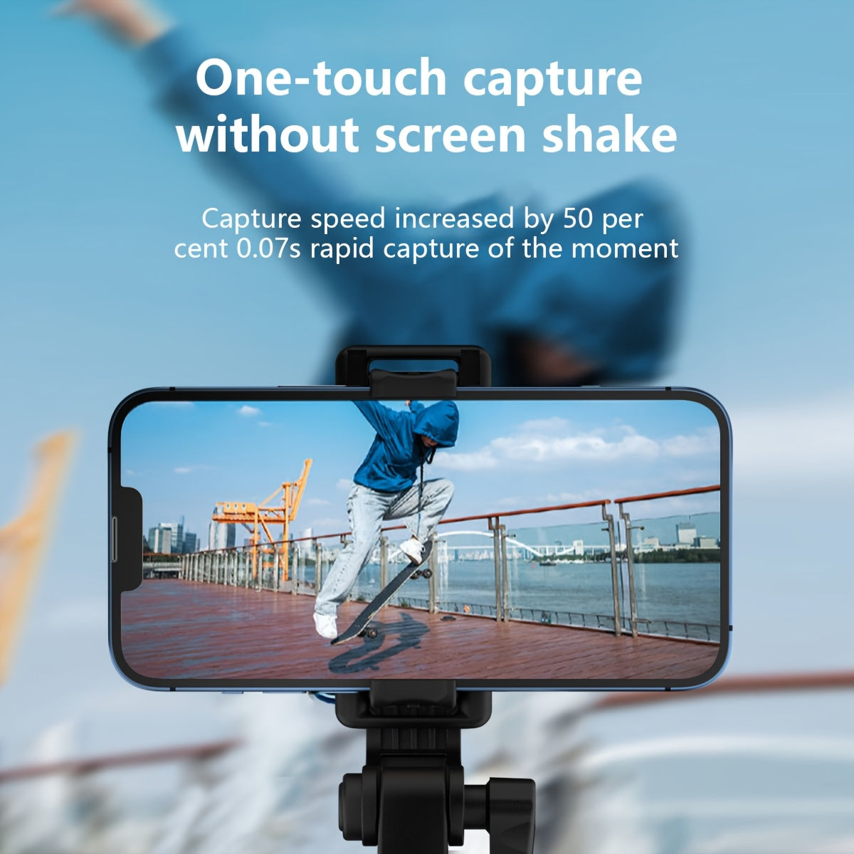 360° Rotating Selfie Stick Tripod with Anti-Shake - for Live Streaming & Stable Shots