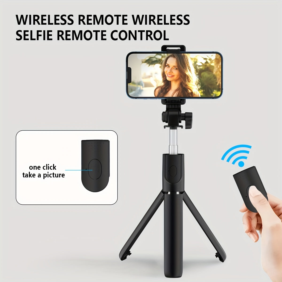 360° Rotating Selfie Stick Tripod with Anti-Shake - for Live Streaming & Stable Shots