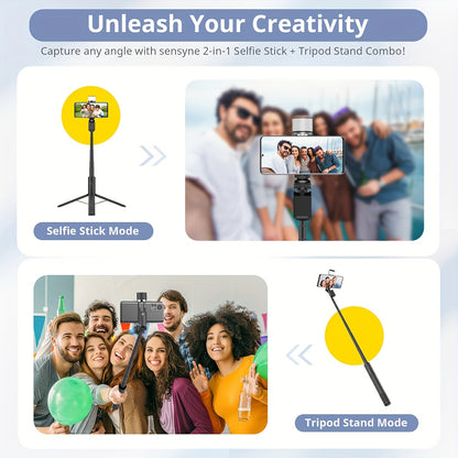 Selfie Stick Tripods With Remote Control Upgraded Tripod Stands  With All Cell Phones