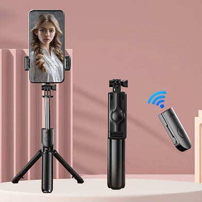 1pc Wireless Remote Control Selfie Stick Mobile Phone Holder Tripod, Retractable Integrated Multi-Size Length, Smartphone Tripod with Wireless Remote Control, Can Rotate 360°, Essential for Traveling and Taking Pictures