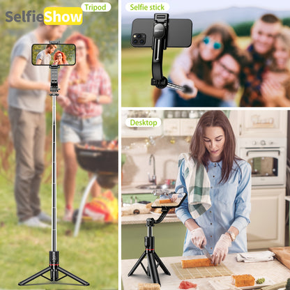 44'' Extendable Selfie Stick Tripod w/ Wireless Remote & 360° Rotation for Android/Samsung