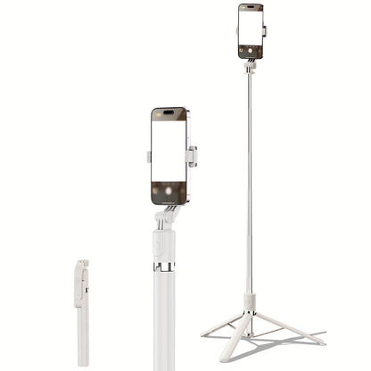 1700mm Extendable Selfie Stick Tripod - Wireless, Foldable & Stable for Smartphone Live Shooting