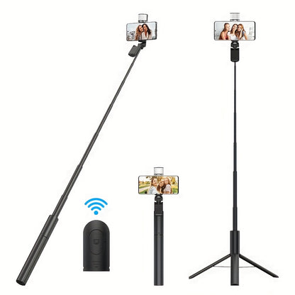 Selfie Stick Tripods With Remote Control Upgraded Tripod Stands  With All Cell Phones