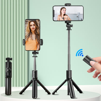 1pc Wireless Remote Control Selfie Stick Mobile Phone Holder Tripod, Retractable Integrated Multi-Size Length, Smartphone Tripod with Wireless Remote Control, Can Rotate 360°, Essential for Traveling and Taking Pictures
