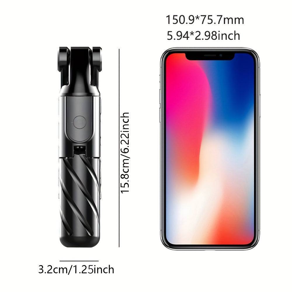 Mini Selfie Stick, Live Broadcast Tripod, Convenient Foldable Bracket, Lighter and Smaller with Wireless Remote Control, Anti-slip and Anti-shake Bracket