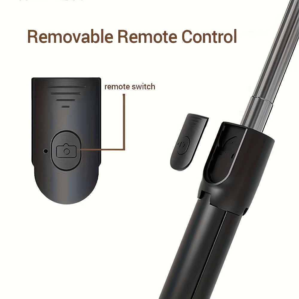 Handheld Mini Selfie Stick, Wireless Remote Control Mobile Live Broadcast Tripod, 360 Degree Rotating Photo Tool