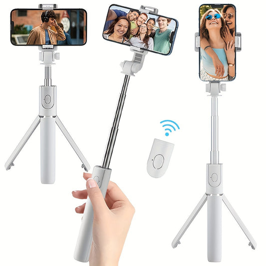 40'' Retractable Selfie Stick Tripod w/ 360° Rotation & Wireless Remote for iPhone/Samsung/Android