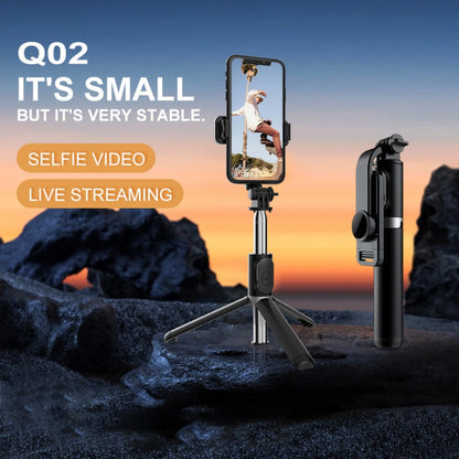 40 Inch Smartphone Selfie Stick Tripod, Retractable Selfie Stick Integrated Smartphone Tripod with Wireless Remote Control Support 360 Degree Rotation
