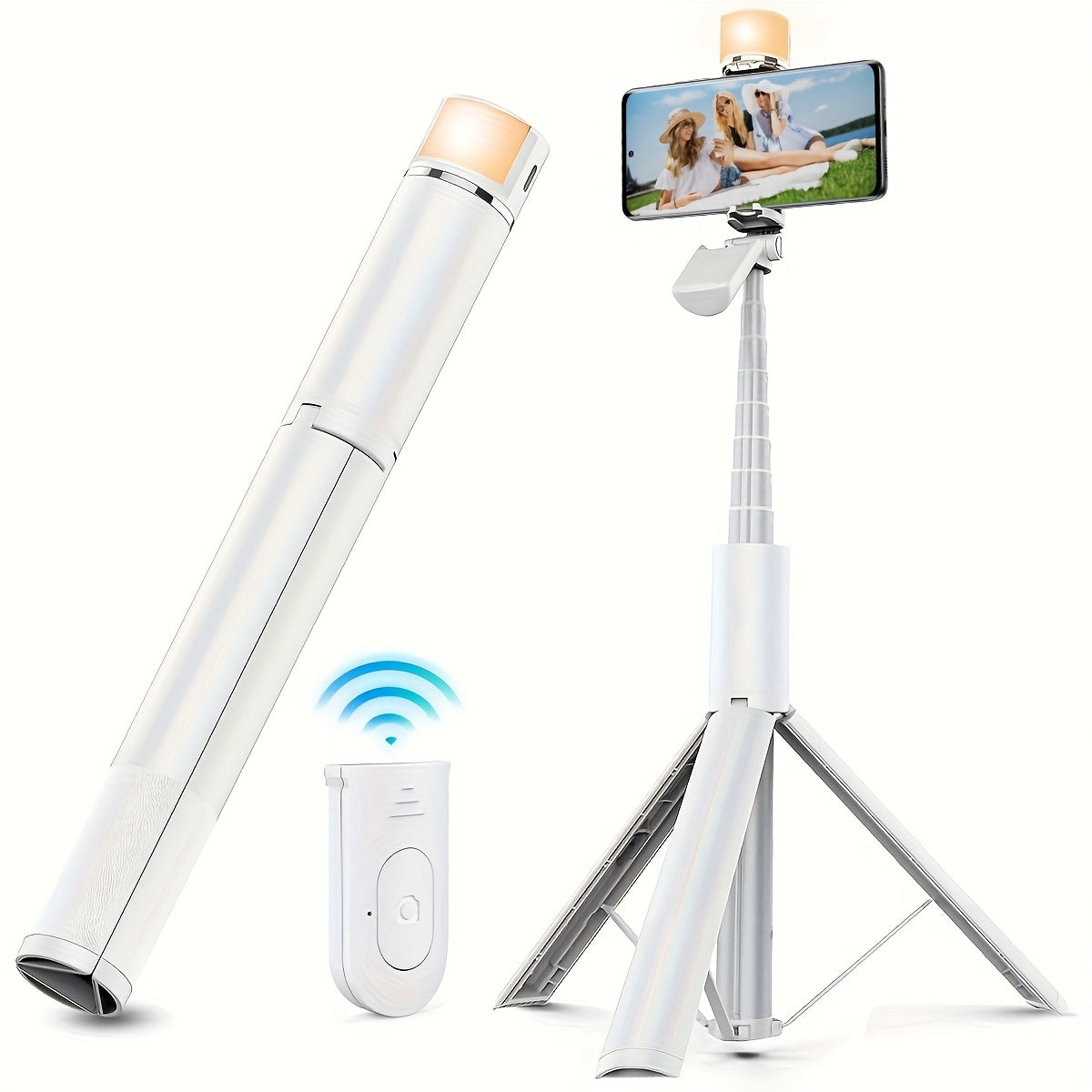 Selfie Stick Tripods With Remote Control Upgraded Tripod Stands  With All Cell Phones
