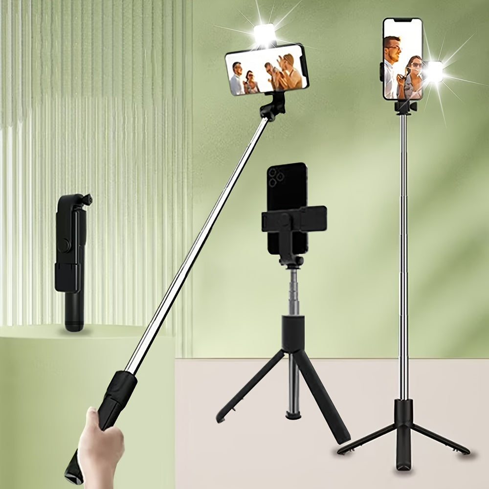 360° Rotating Selfie Stick Tripod w/ Wireless Remote – Extendable Phone Stand