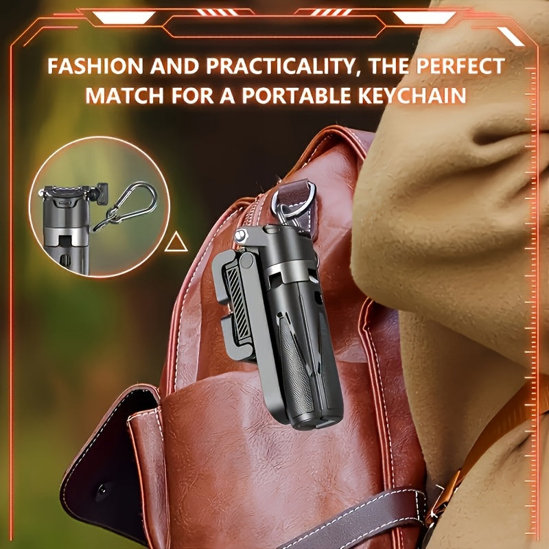 "Multi-Function Selfie Stick with Wireless Remote, Retractable Pole & Kickstand - USB Rechargeable