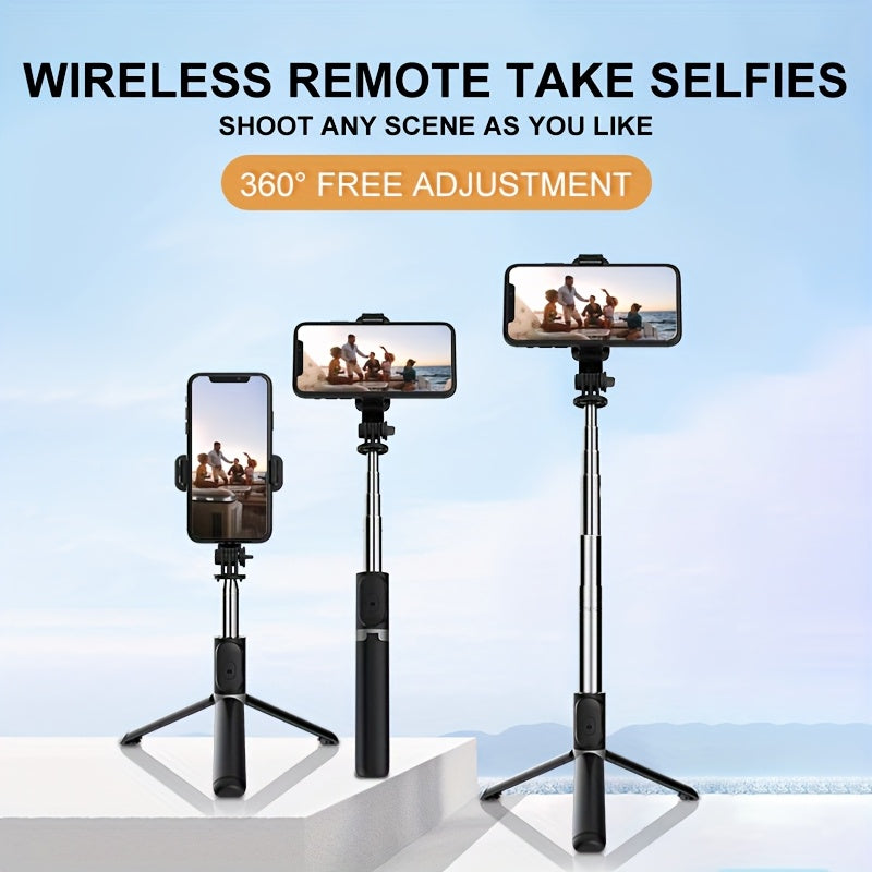 40'' Extendable Selfie Stick Tripod with Wireless Remote & 360° Rotation for Smartphones