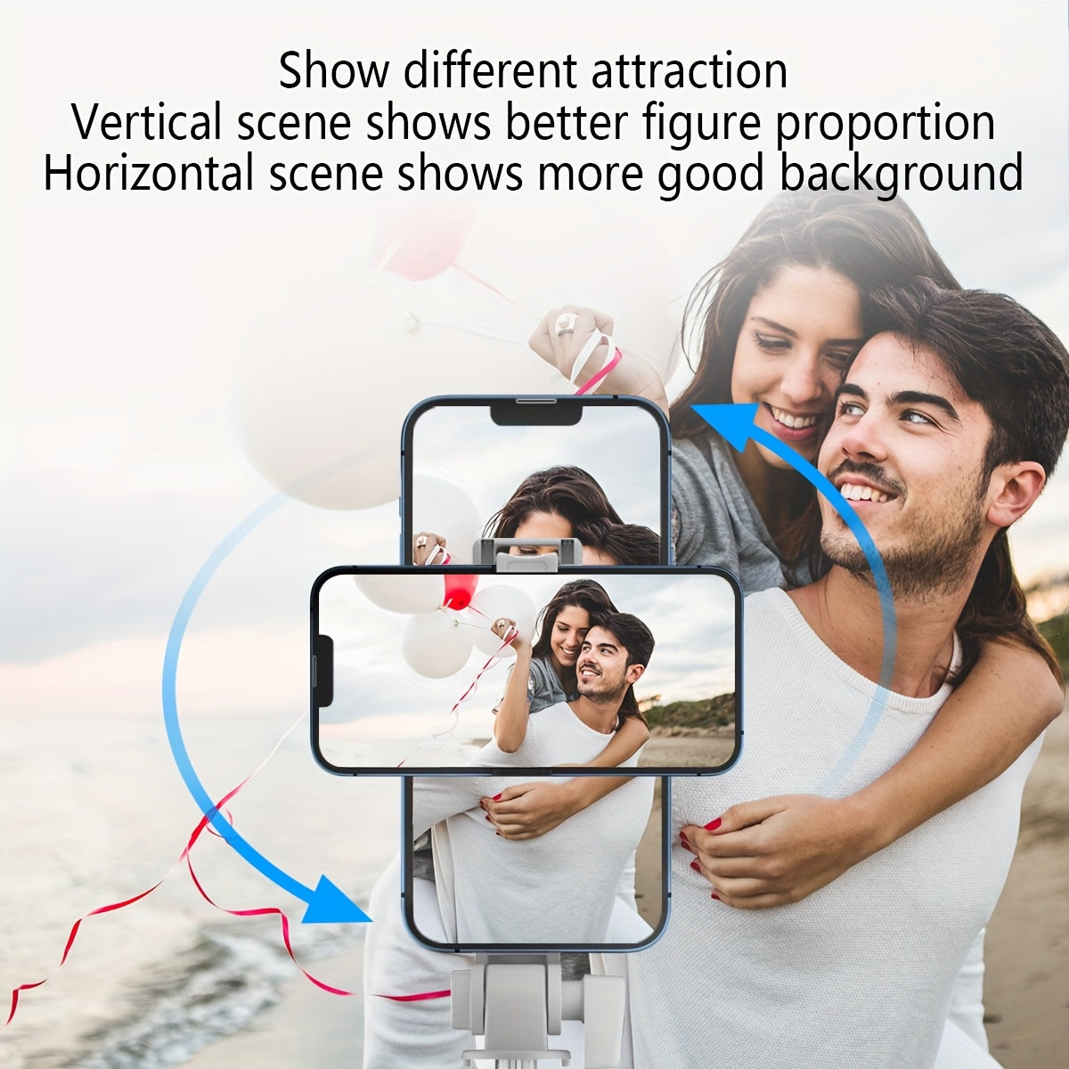 360° Rotating Selfie Stick Tripod with Anti-Shake - for Live Streaming & Stable Shots