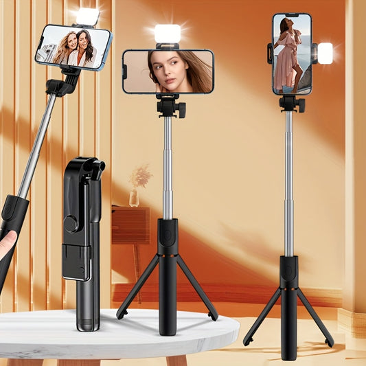 360° Rotating Selfie Stick Tripod with Anti-Shake - for Live Streaming & Stable Shots
