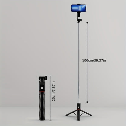 [66" Portable Phone Tripod Stand] 66" Phone Tripod, Tripod For IPhone & Portable Selfie Stick Tripod With Remote