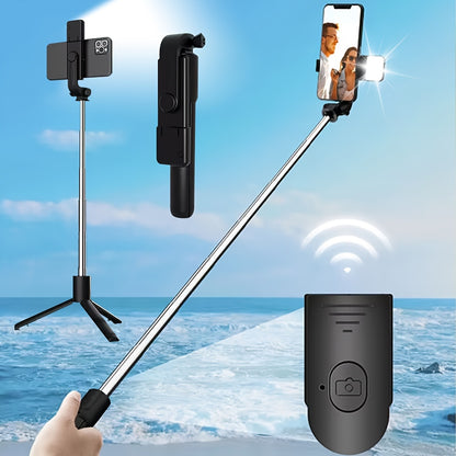 360° Rotating Selfie Stick Tripod w/ Wireless Remote – Extendable Phone Stand