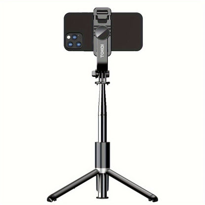 40 Inch Cell Phone Selfie Stick Tripod, Retractable Selfie Stick All-in-One Smartphone Tripod with Wireless Remote 360° Rotation