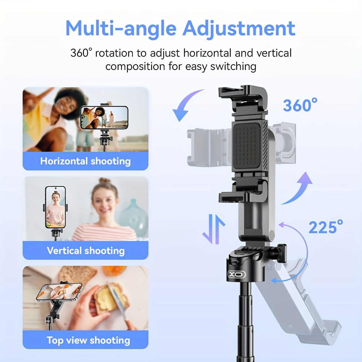Pocket Selfie Stick Tripod with Wireless Remote & 2 Fill Lights - for iPhone, Live Streaming, Video