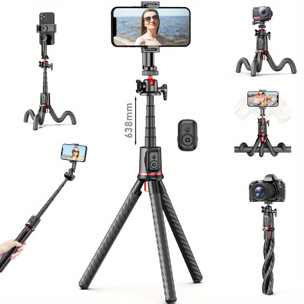 Portable Bendable Phone Tripod w/ Wireless Remote – Adjustable Stand