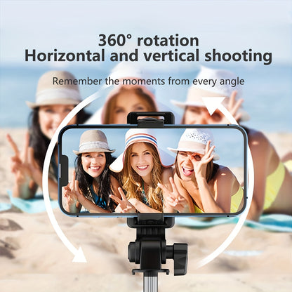 360° Rotating Selfie Stick Tripod with Anti-Shake - for Live Streaming & Stable Shots