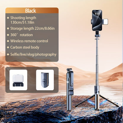 For iphone tripod, mobile phone selfie stick, for iphone tripod Stainless steel mobile phone tripod and wireless remote control