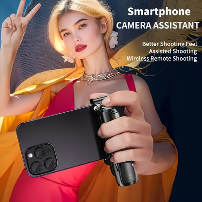 "Multi-Function Selfie Stick with Wireless Remote, Retractable Pole & Kickstand - USB Rechargeable