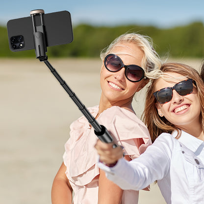 Aluminum Alloy Mobile Phone Selfie Stick Tripod, Smartphone Tripod Holder Integrated, Built-in Wireless Remote Control, Portable, Lightweight, Extendable High Mobile Phone Tripod, Suitable for 4-inch-7-inch iPhone and Android Phones