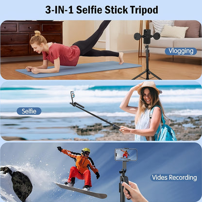 Auto Face Tracking Tripod For Phone, 360 Rotation Travel Selfie Stick Mount, Face Tracking Phone Tripod Holder With Remote And Light