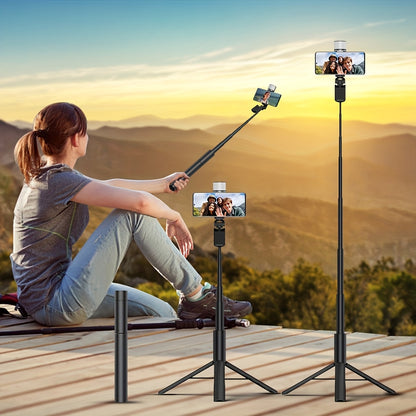 Selfie Stick Tripods With Remote Control Upgraded Tripod Stands  With All Cell Phones