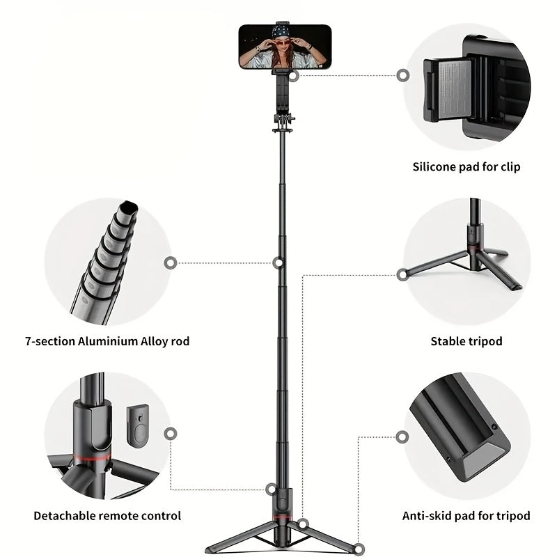 40'' Extendable Selfie Stick Tripod with Wireless Remote & 360° Rotation for Smartphones