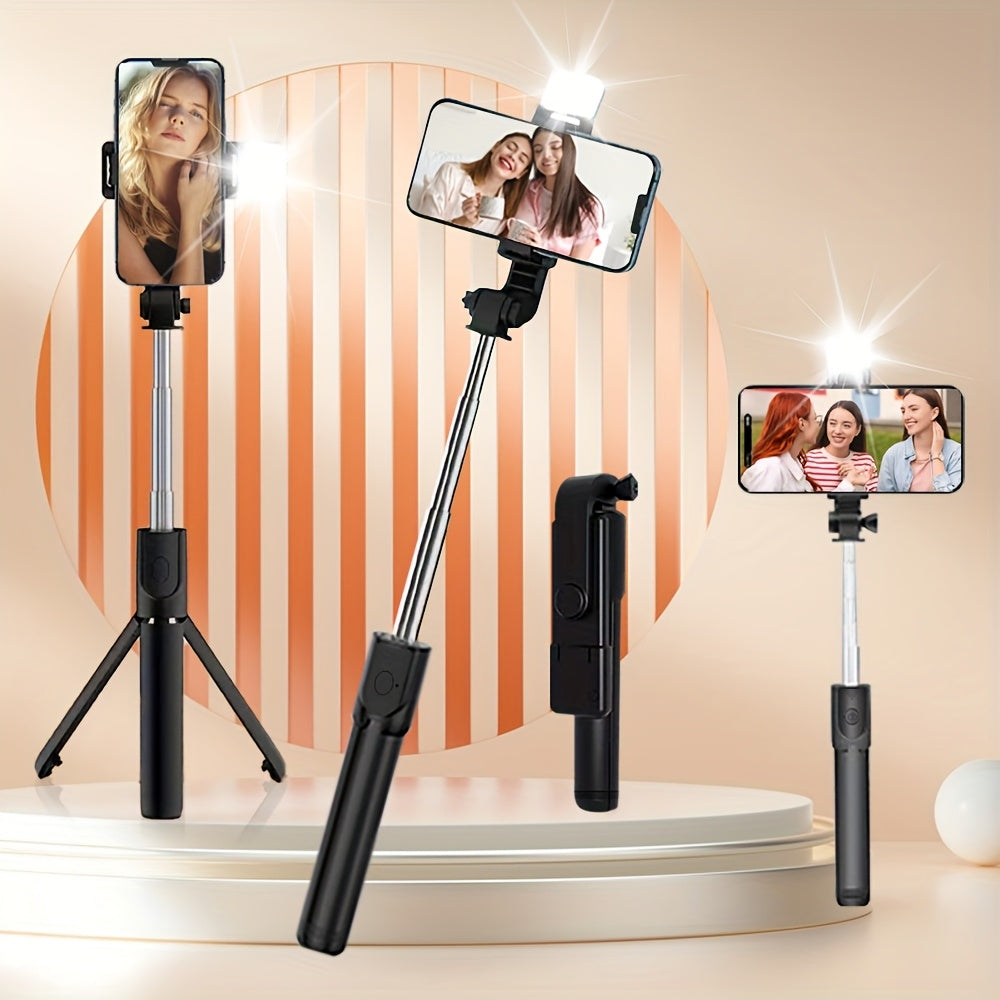 360° Rotating Selfie Stick Tripod w/ Wireless Remote – Extendable Phone Stand