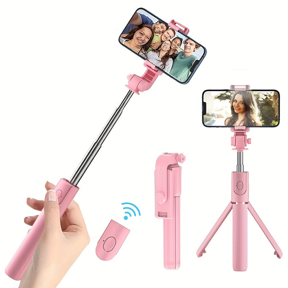 40'' Retractable Selfie Stick Tripod w/ 360° Rotation & Wireless Remote for iPhone/Samsung/Android